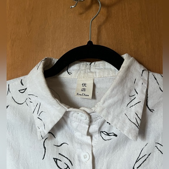 Abstract Face Button Down - Picture 9 of 10